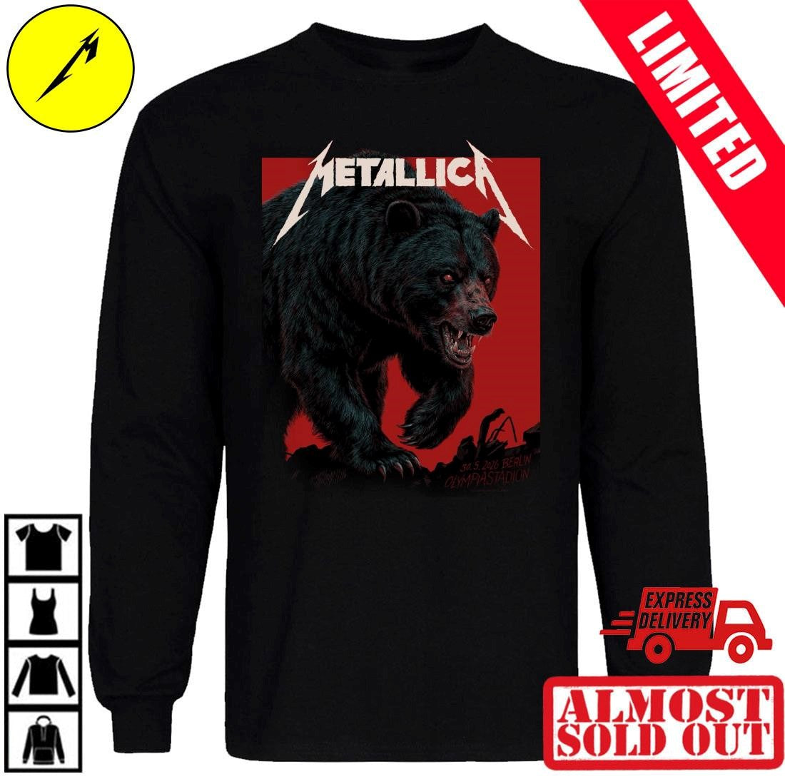Exclusive Metallica Berlin 30.5.2026 Olympiastadion Shirt Janta Island
