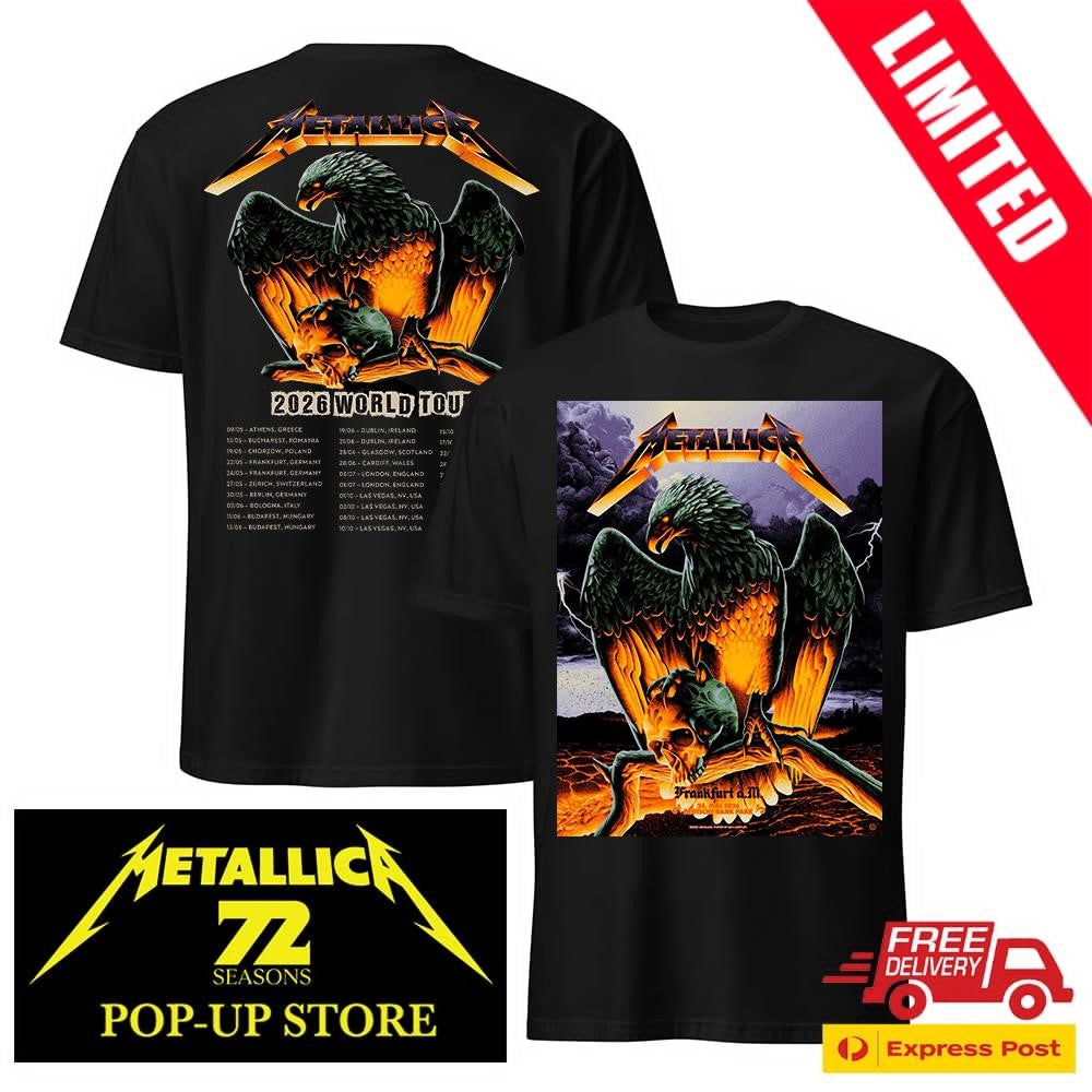 Exclusive Metallica Frankfurt 24 Mai 2026 Max Loeffler Eagle Poster Shirt