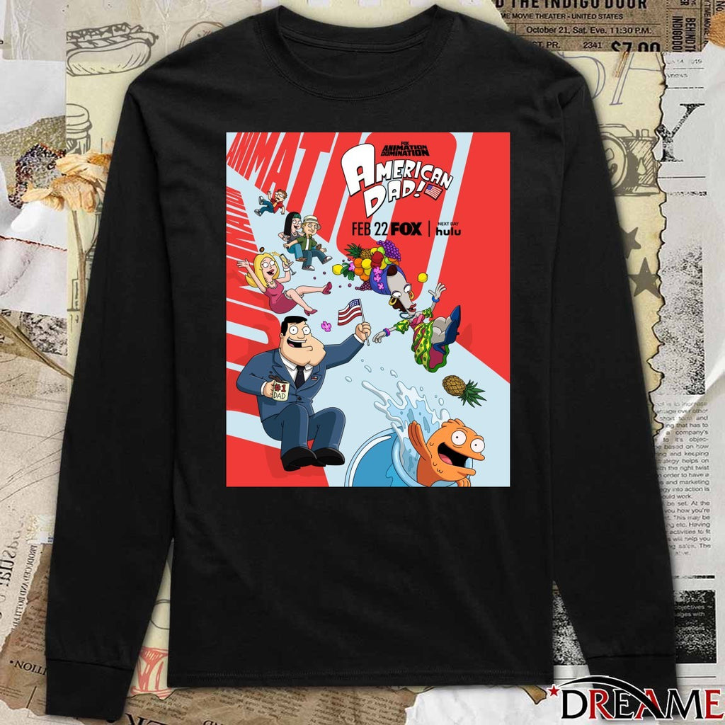 FOX Animation Domination American Dad February 22 2026 Next Day Hulu Poster t-shirt