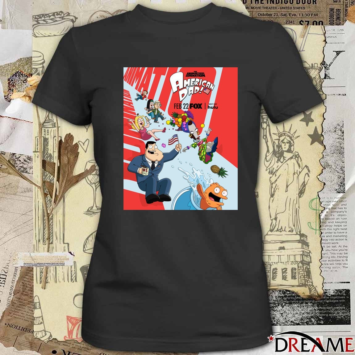 FOX Animation Domination American Dad February 22 2026 Next Day Hulu Poster t-shirt