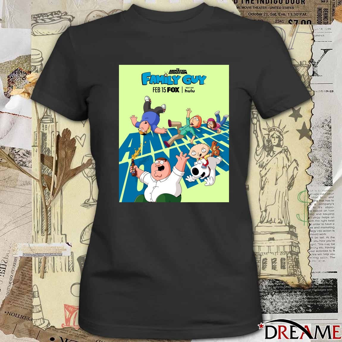 FOX Animation Domination Family Guy February 15 2026 Poster t-shirt