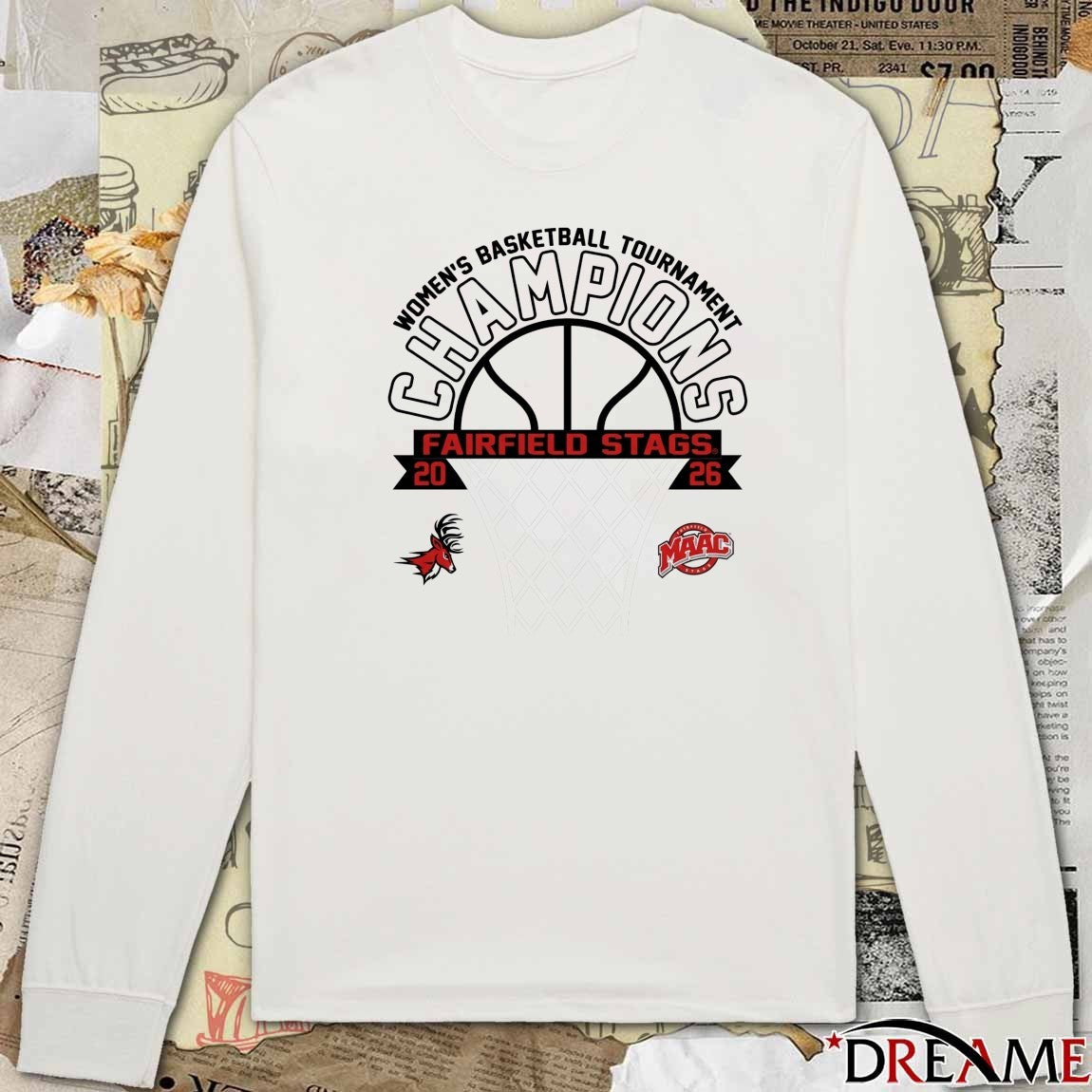 Fairfield Stags 2026 MAAC Women’s Basketball Tournament Champions t-shirt