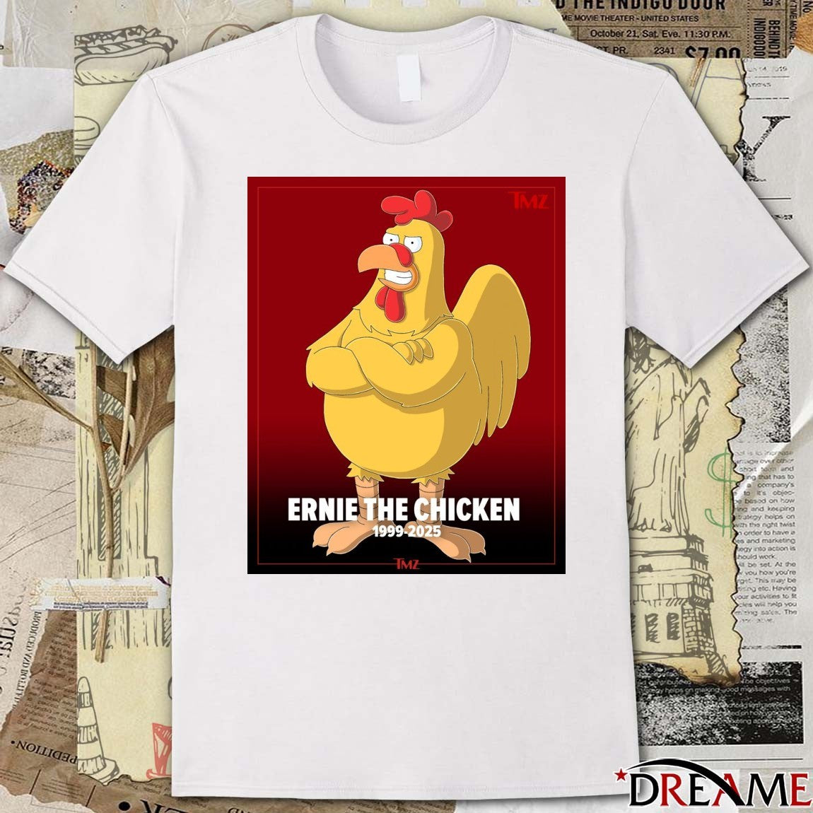 Family Guy Ep Confirm Death Of Ernie The Chicken 1999-2025 Poster t-shirt