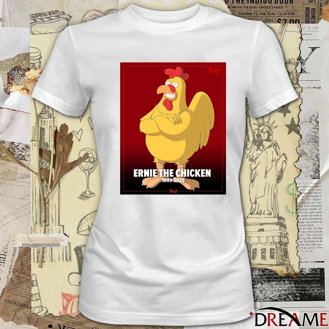 Family Guy Ep Confirm Death Of Ernie The Chicken 1999-2025 Poster t-shirt