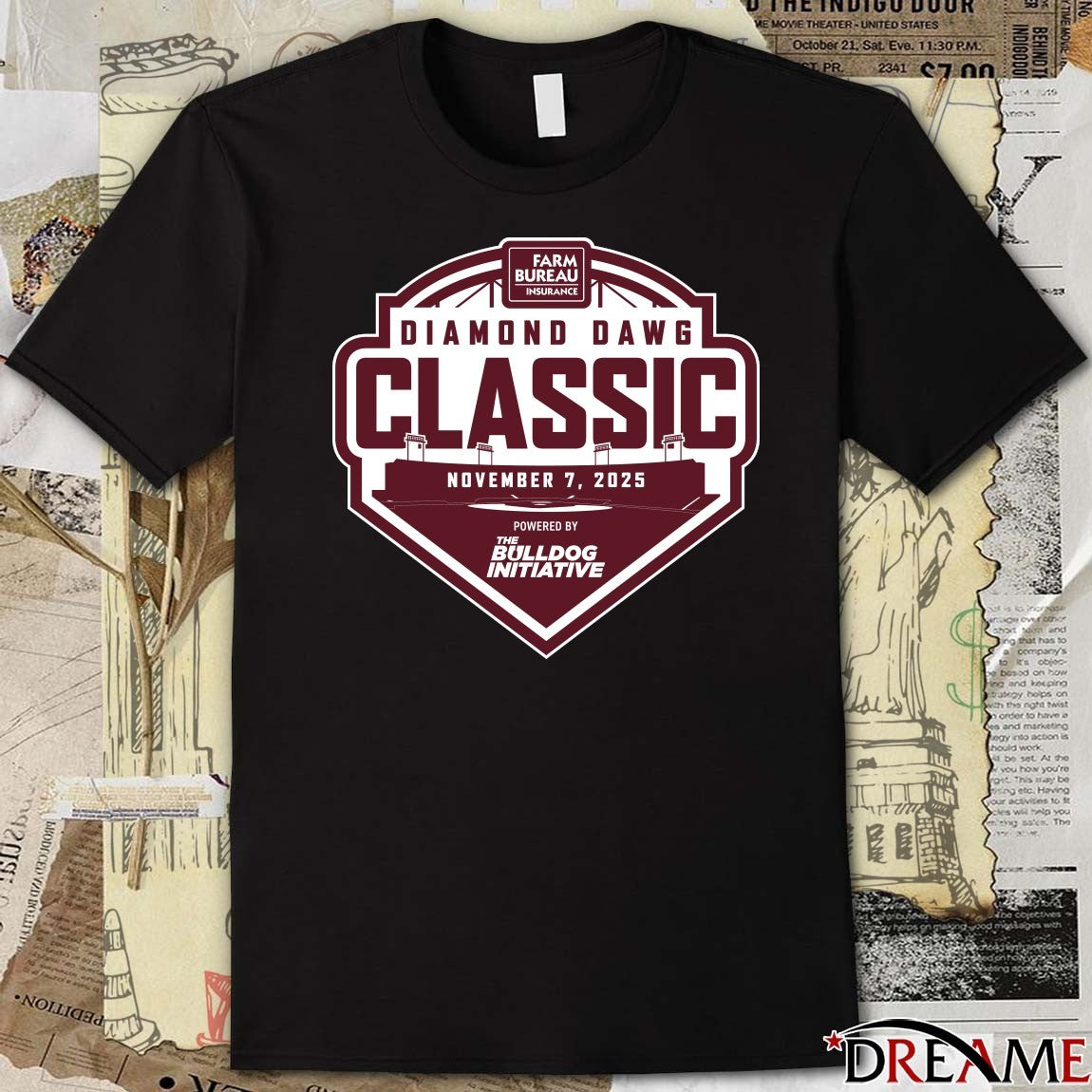 Farm Bureau Insurance Diamond Dawg Classic November 7, 2025 The Bulldog Initiative Logo t-shirt