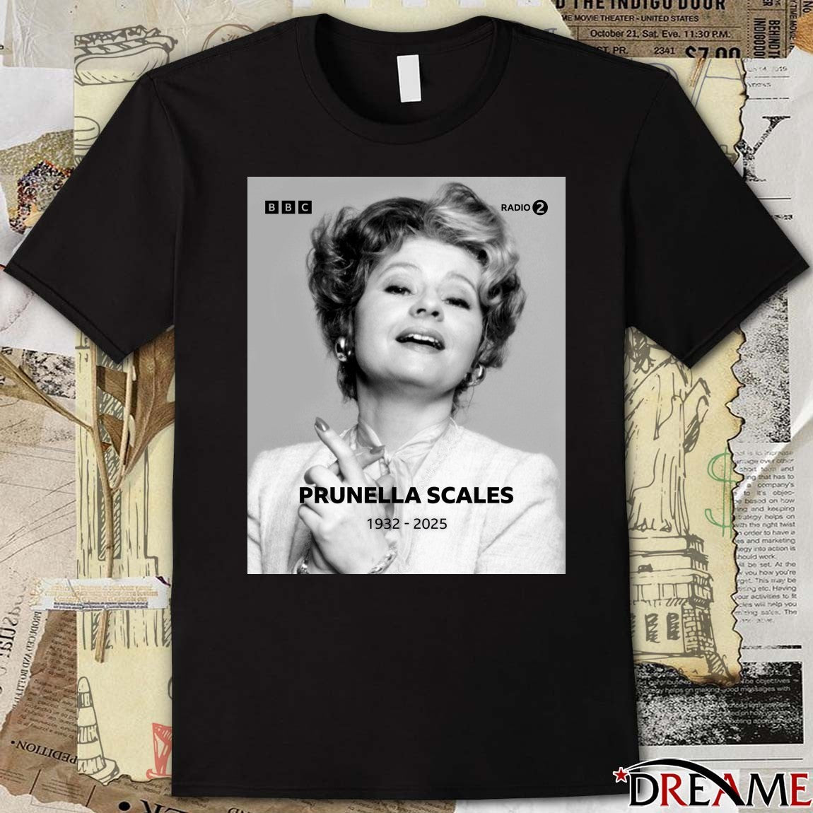 Fawlty Towers Actress Prunella Scales Has Sadly Died Aged 93 1932 – 2025 Poster t-shirt