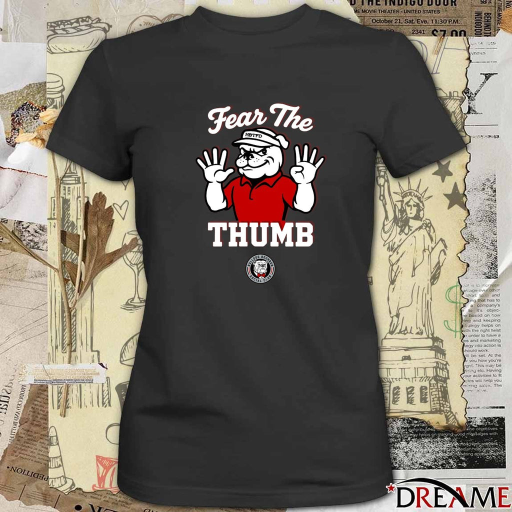 Fear The Thumb Georgia Bulldogs Bourbon Social Club Mascot t-shirt