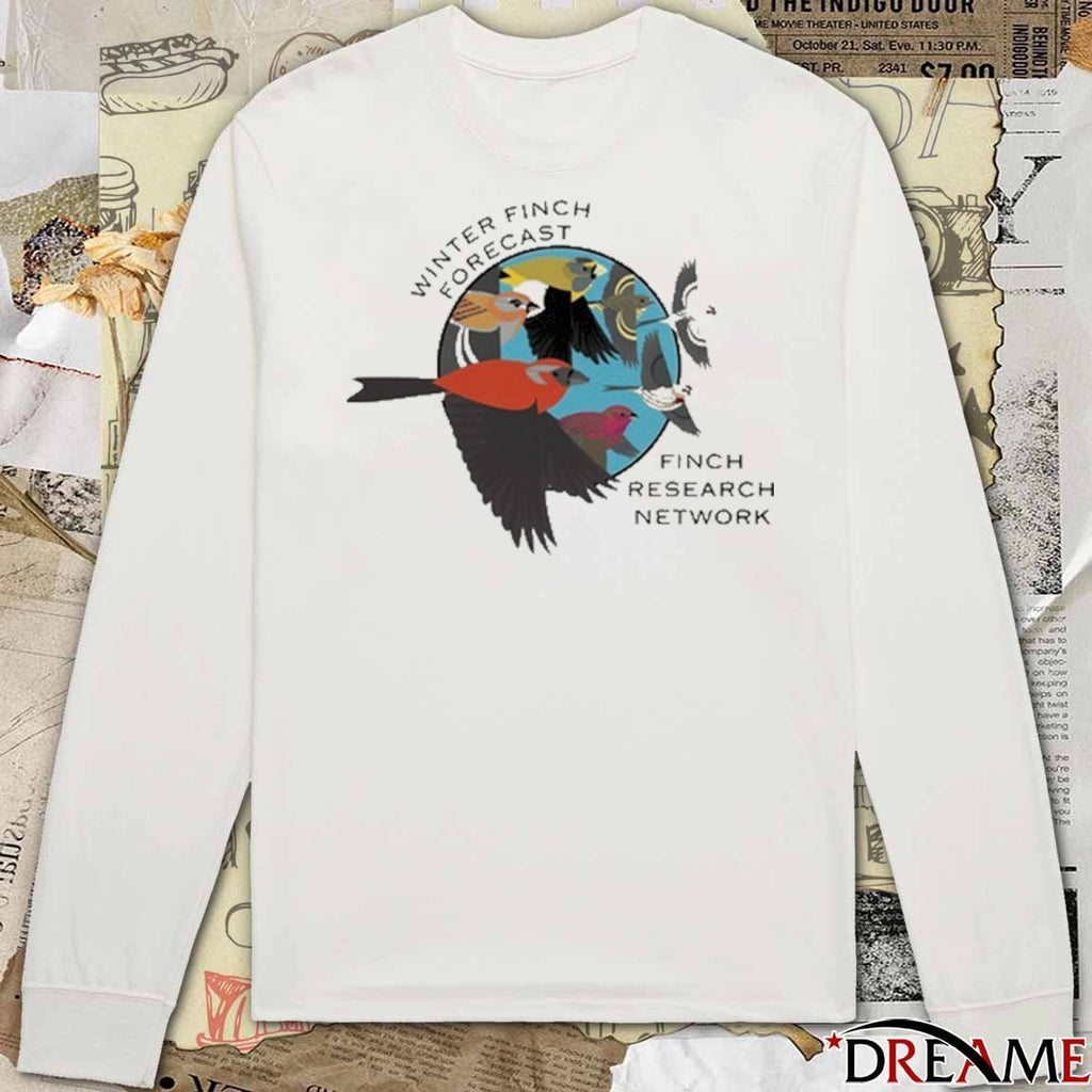 FiRN Winter Finch Forecast Finch Research Network t-shirt