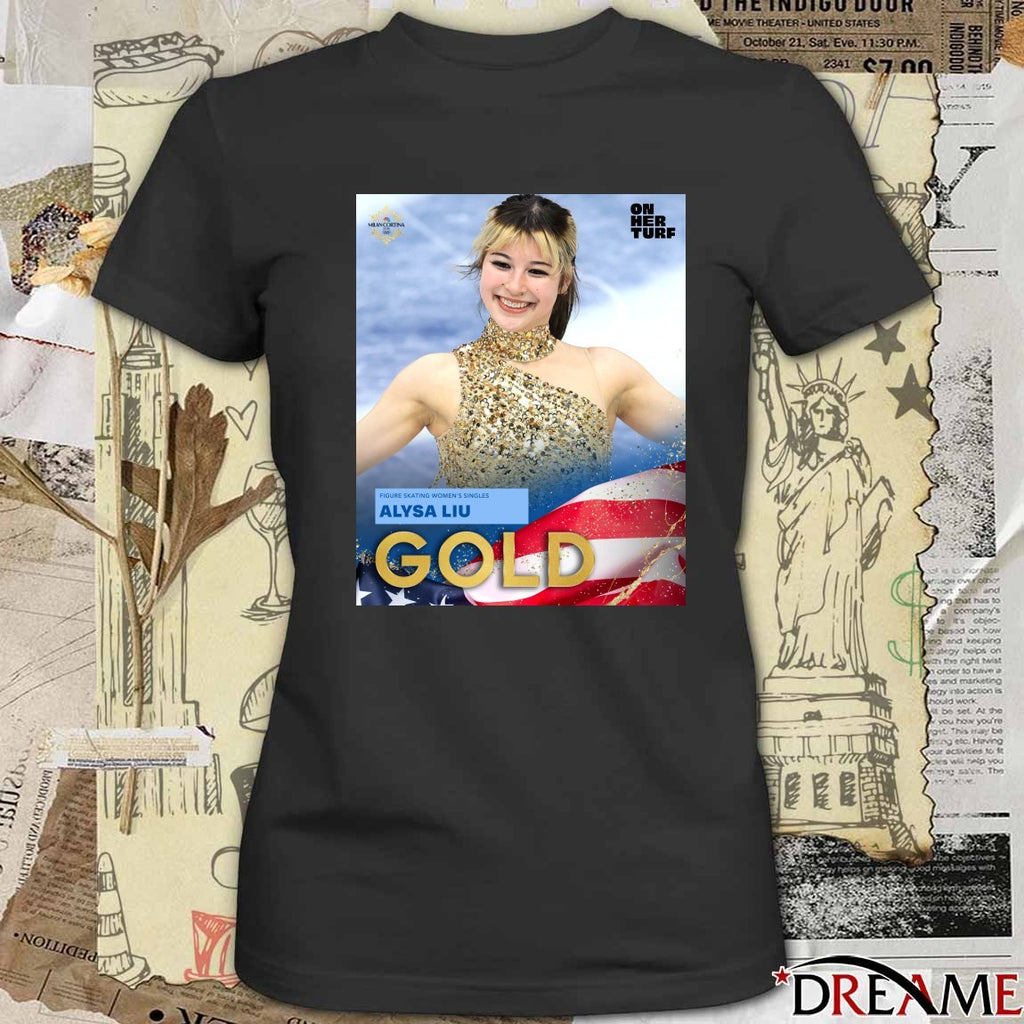 Figure Skating Women’s Singles Alysa Liu Gold Medals Olympic Milano Cortina 2026 t-shirt