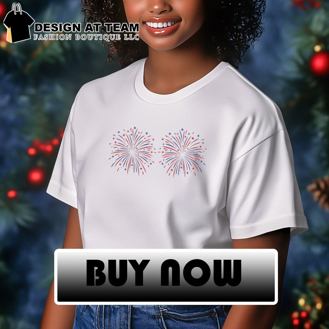 Fireworks Over Boobs USA 4th of July 2026 shirt