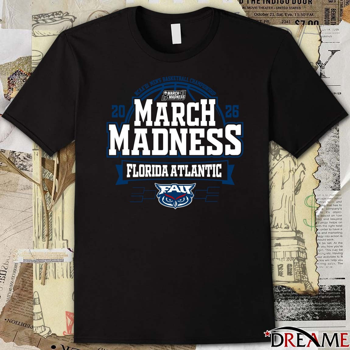 Florida Atlantic Owls 2026 NCAA DI Men’s Basketball Championship March Madness Bound t-shirt