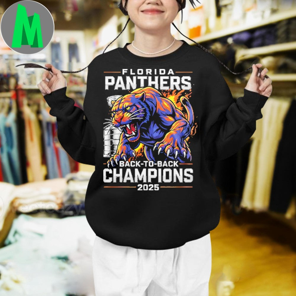 Florida Panthers Back-To-Back Champions 2025 Stanley Cup Shirt