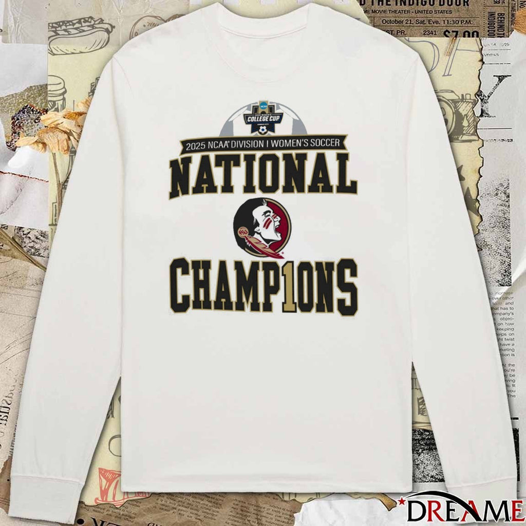 Florida State Seminoles 2025 NCAA DI Women’s Soccer National Champions Locker Room t-shirt
