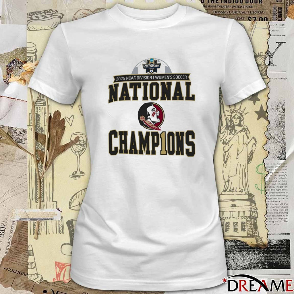 Florida State Seminoles 2025 NCAA DI Women’s Soccer National Champions Locker Room t-shirt