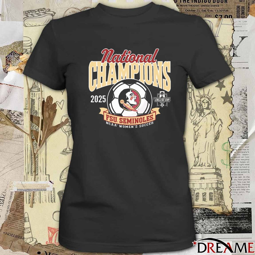 Florida State Seminoles National Champions 2025 NCAA Women’s Soccer College Cup t-shirt