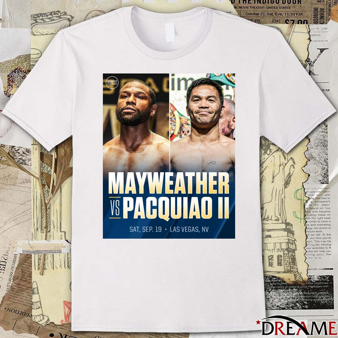 Floyd Mayweather Jr. Vs Manny Pacquiao September 19 2026 Las Vegas NV Poster t-shirt
