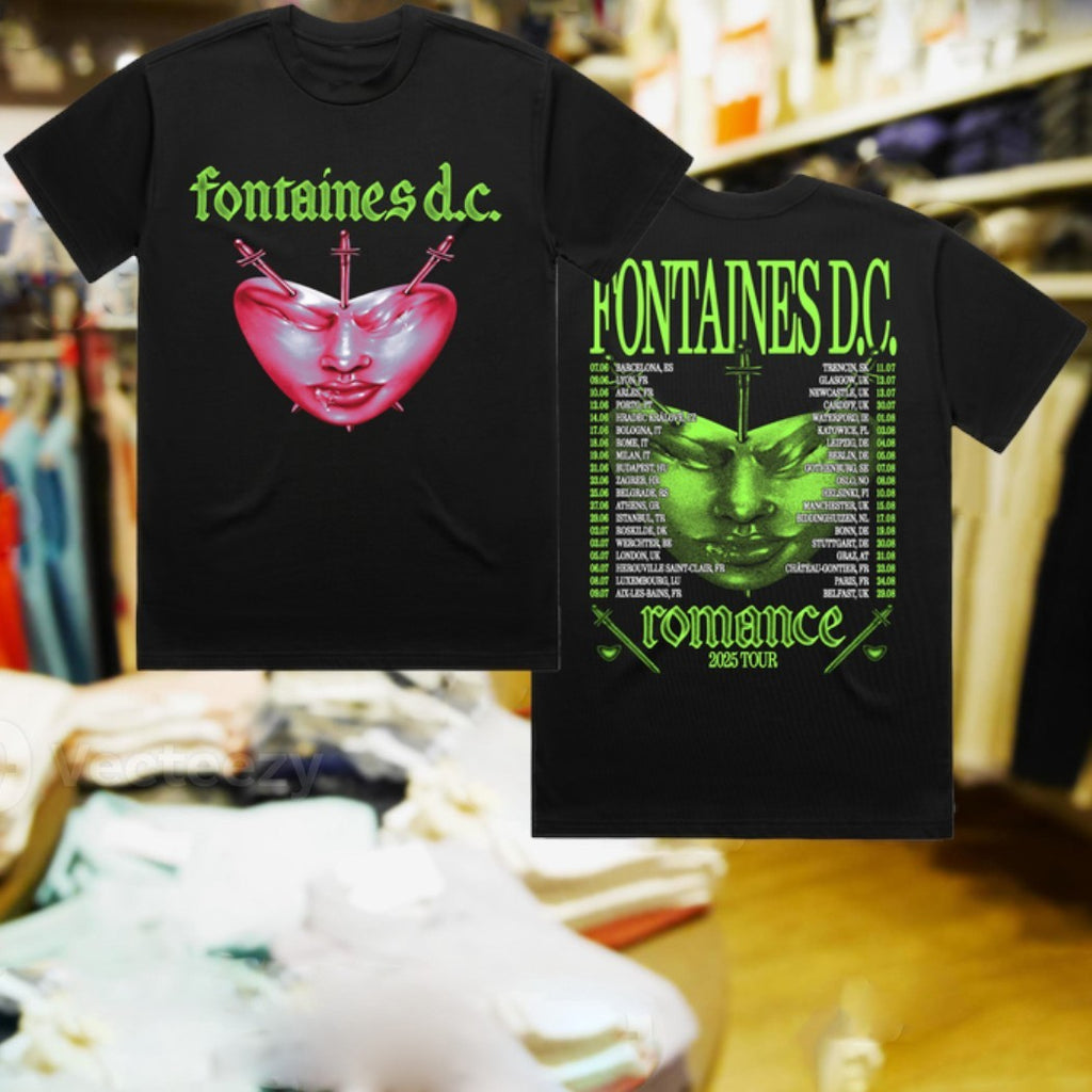 Fontaines D.C. Bleeding Heart Sword Graphic Band T-Shirt