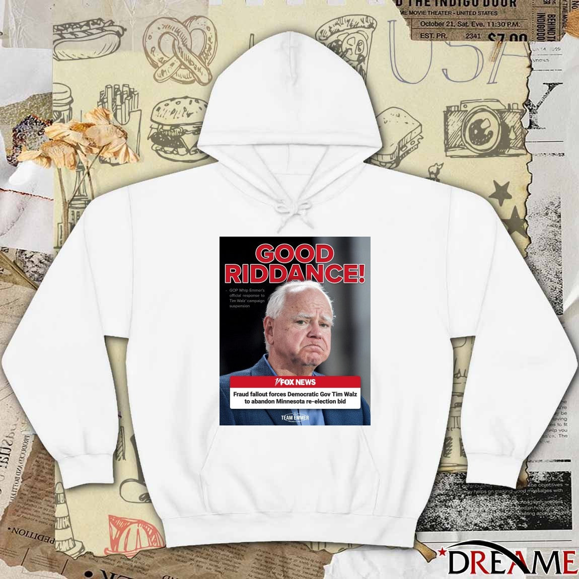 For Good Riddance Fox News Fraud fallout forces Democratic Gov Tim Walz to abandon Minnesota re-election bid Poster t-shirt