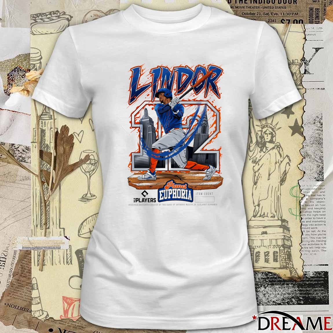 Francisco Lindor V2 New York Mets MLB 2026 Planet Euphoria Art t-shirt