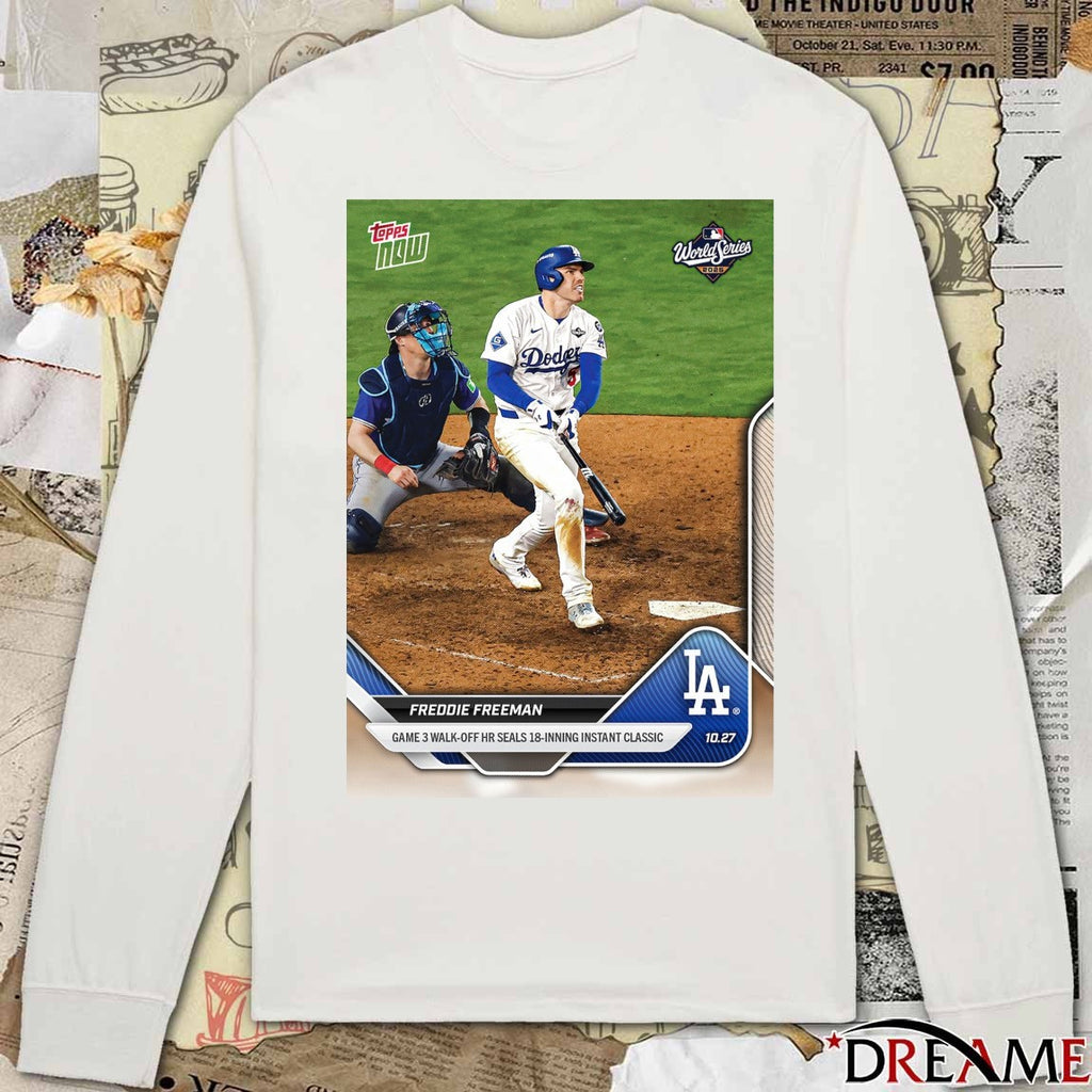 Freddie Freeman Los Angeles Dodgers 2025 MLB Topps Game 3 Walk-Off HR Seals 18-Inning Instant Classic t-shirt