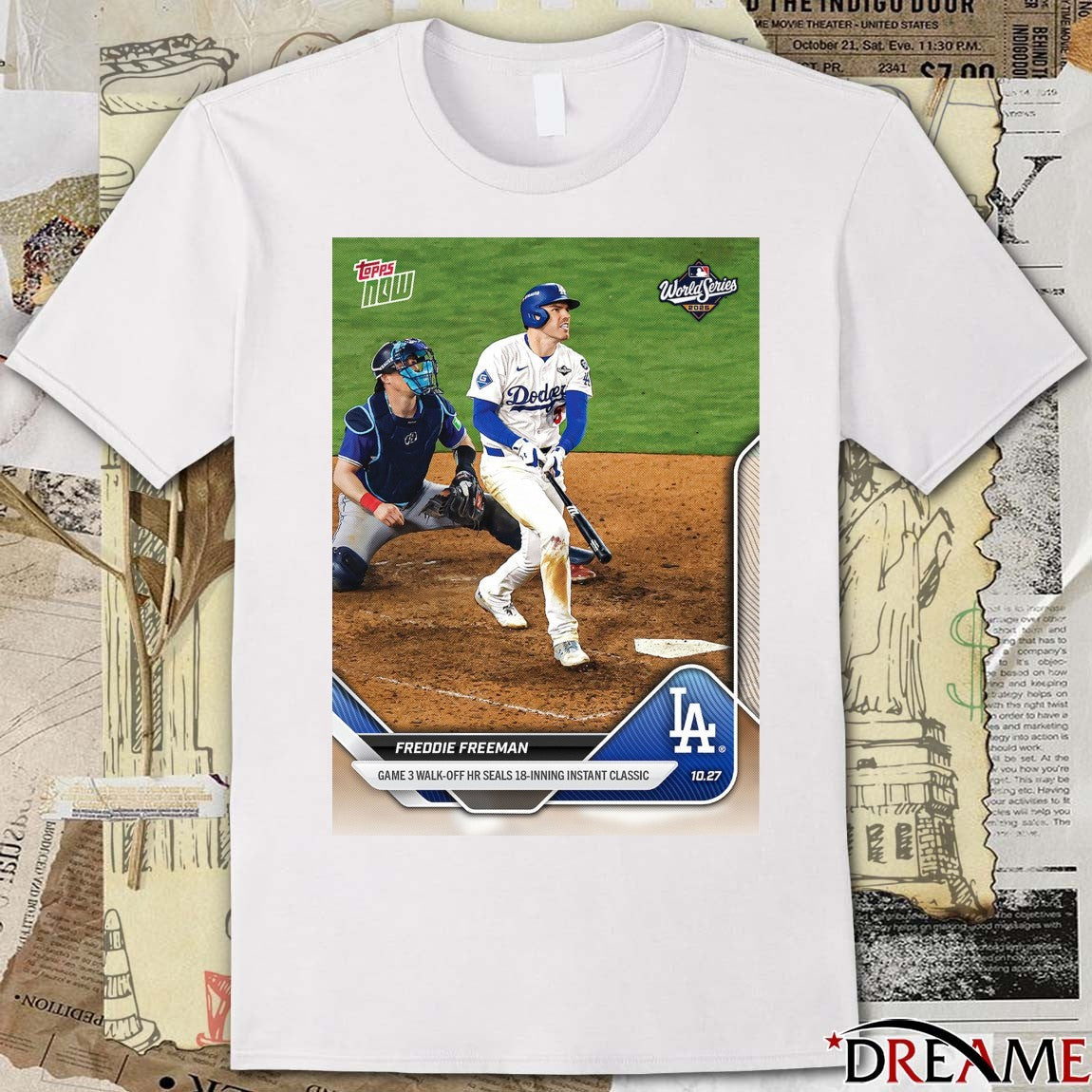 Freddie Freeman Los Angeles Dodgers 2025 MLB Topps Game 3 Walk-Off HR Seals 18-Inning Instant Classic t-shirt