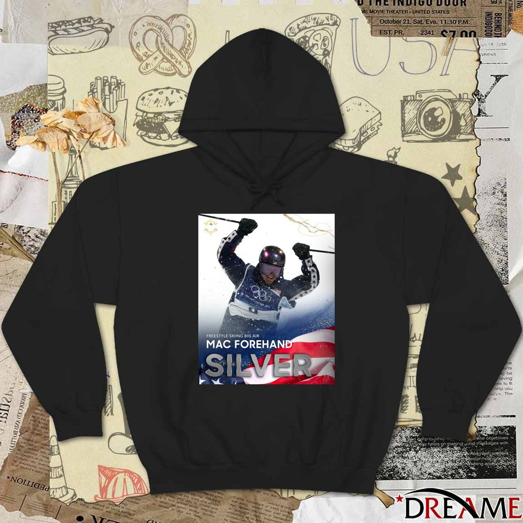 Freestyle Skiing Big Air Mac Forehand Silver Medal Winter Olympics t-shirt