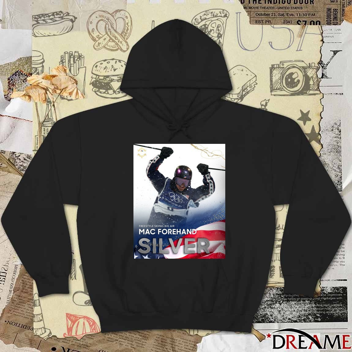 Freestyle Skiing Big Air Mac Forehand Silver Medal Winter Olympics t-shirt