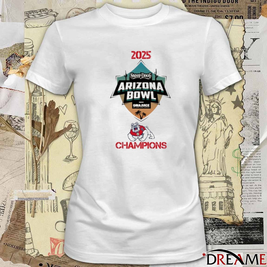 Fresno State Bulldogs 2025 Snoop Dogg Arizona Bowl champions t-shirt