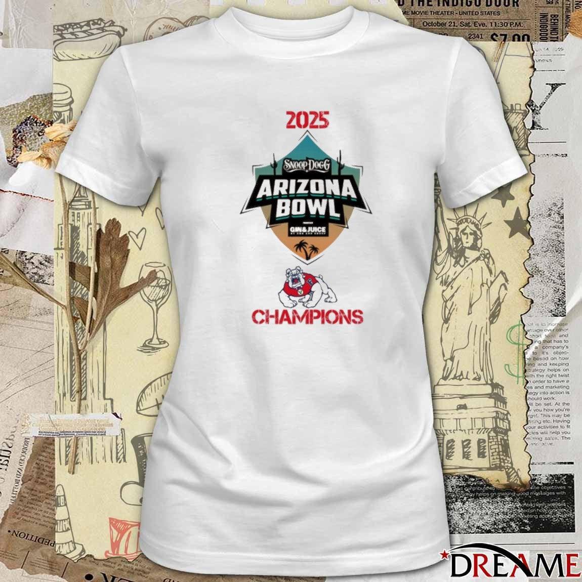 Fresno State Bulldogs 2025 Snoop Dogg Arizona Bowl champions t-shirt