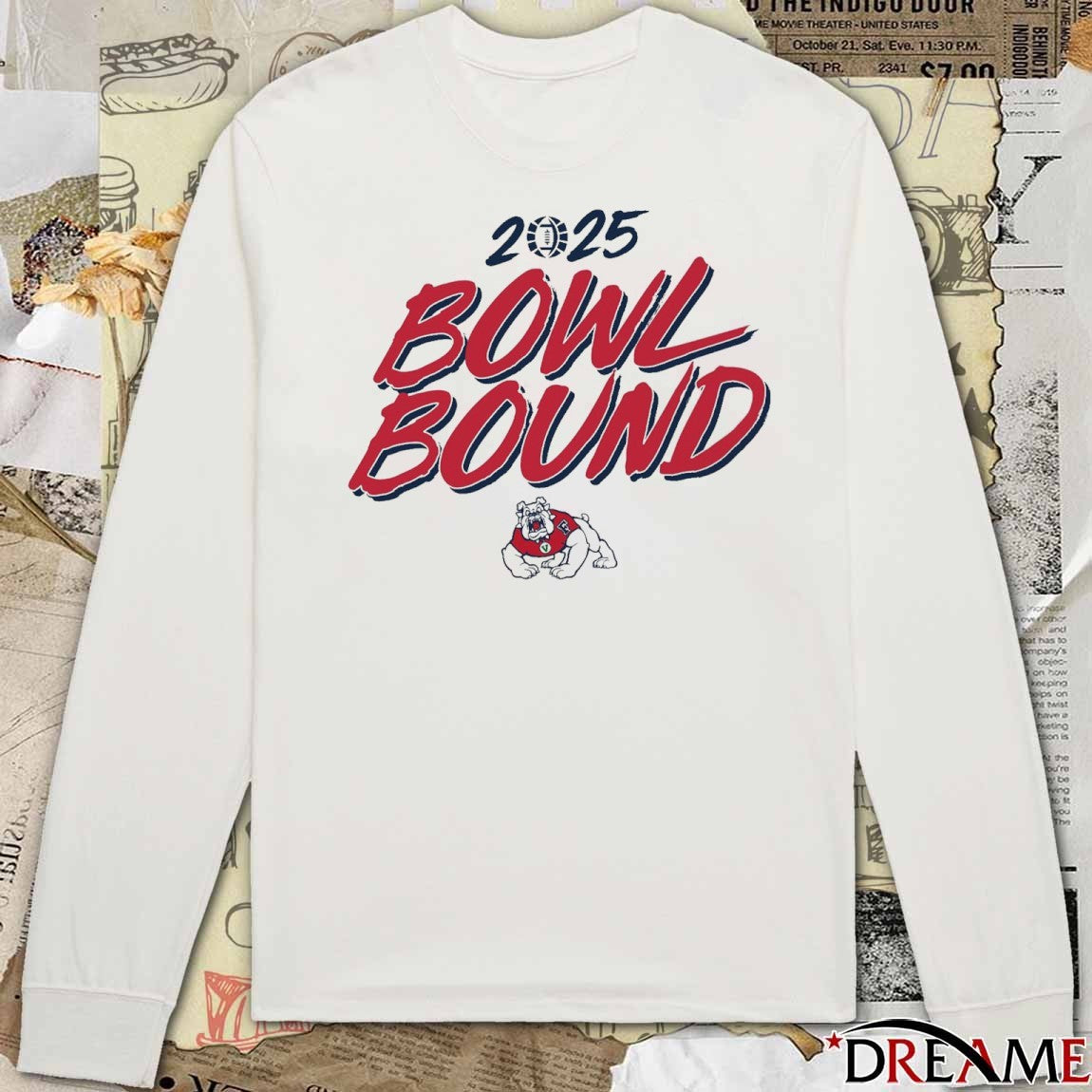 Fresno State Bulldogs Football NCAA 2025 Bowl Bound t-shirt