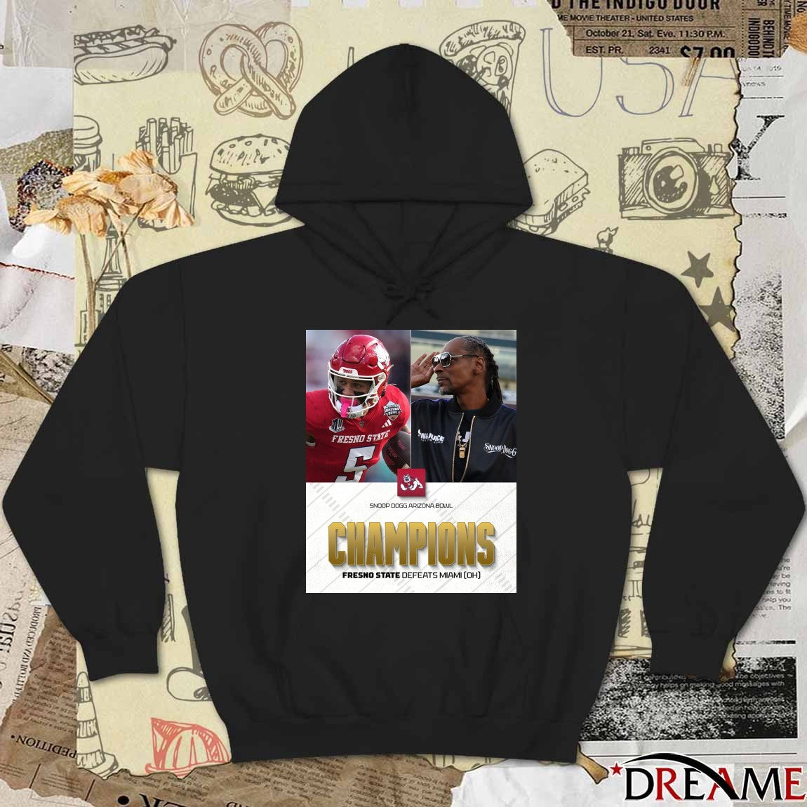 Fresno State Bulldogs defeated Miami OH Snoop Dogg Arizona Bowl Champions Poster t-shirt