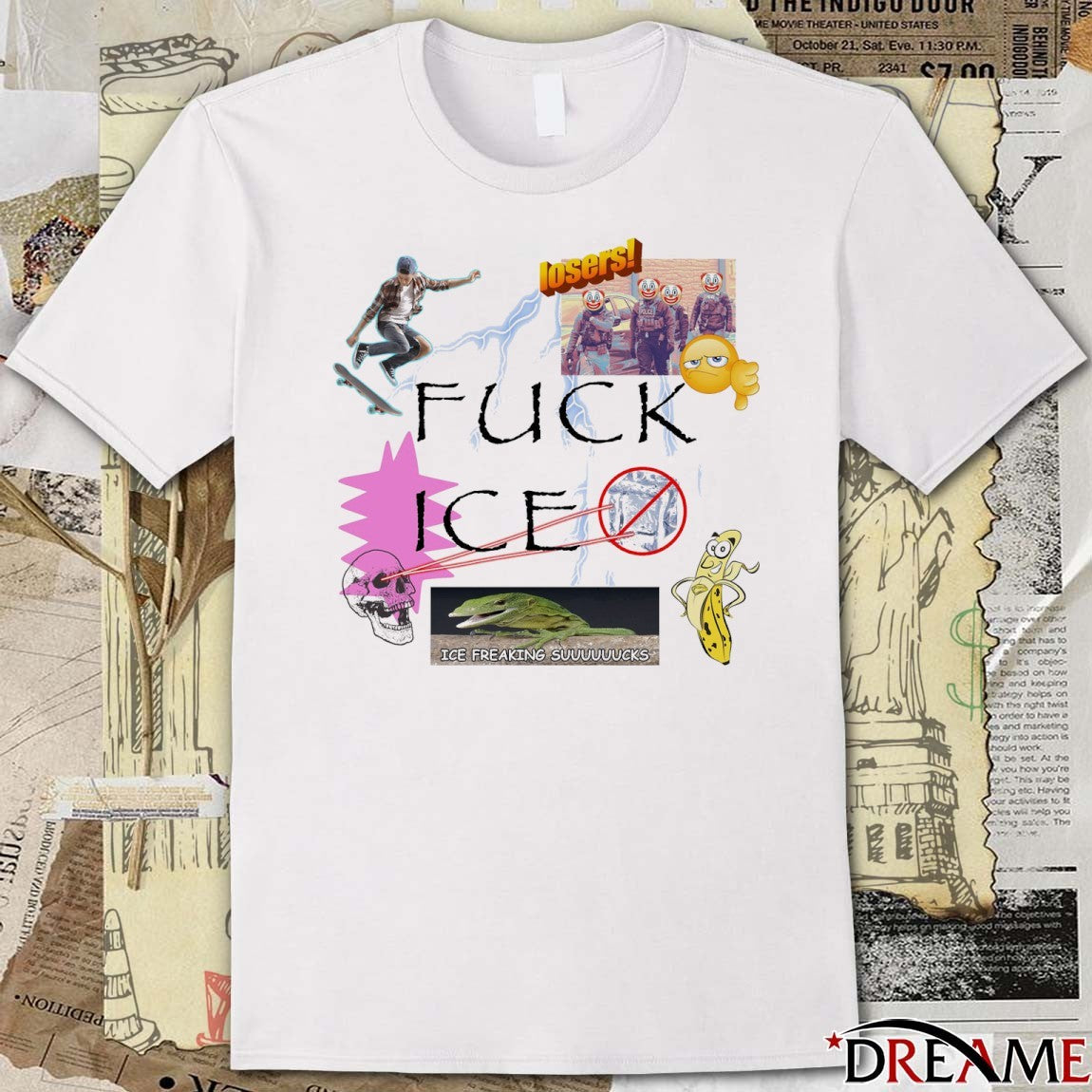 Fuck ICE ICE Freaking Suuuuuuks Losers t-shirt