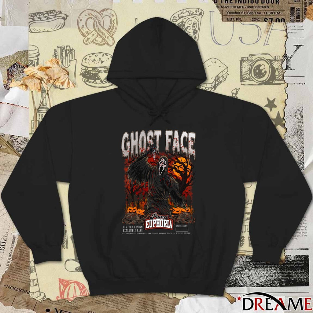 GF Ghost Face Halloween Planet Euphoria Art 2025 t-shirt