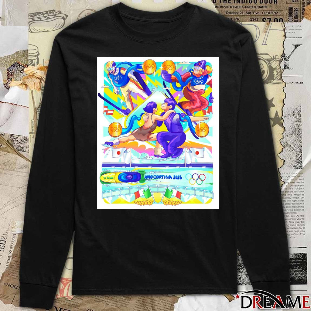 Gago’s Milano-Cortina 2026 Olympic Winter Radiance Poster t-shirt