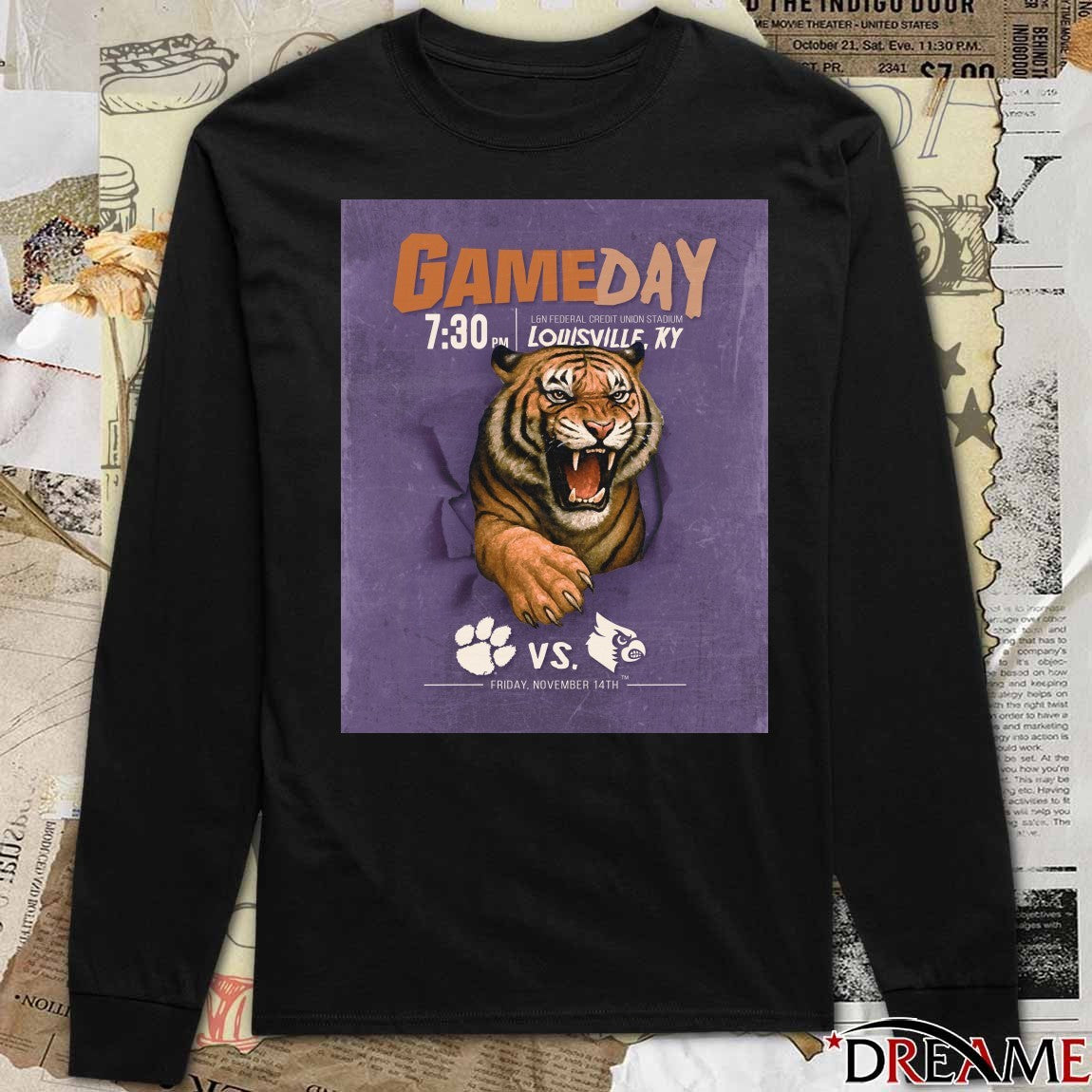 Gameday L&n Federal Credit Union Stadium Louisville KY Clemson Tigers Vs Louisville Cardinals Nov 14 2025 Poster t-shirt