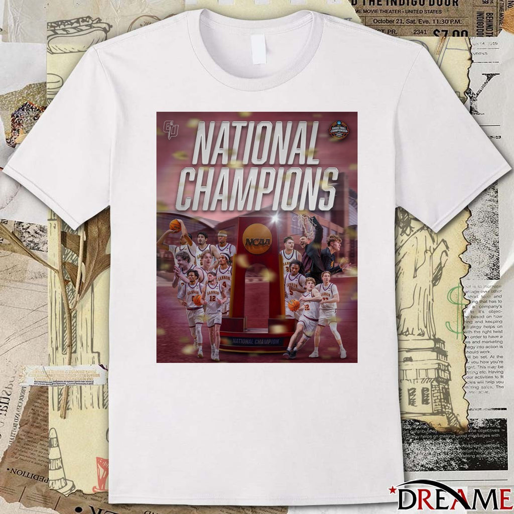 Gannon Golden Knights Men’s Basketball 2026 National Champions Poster t-shirt