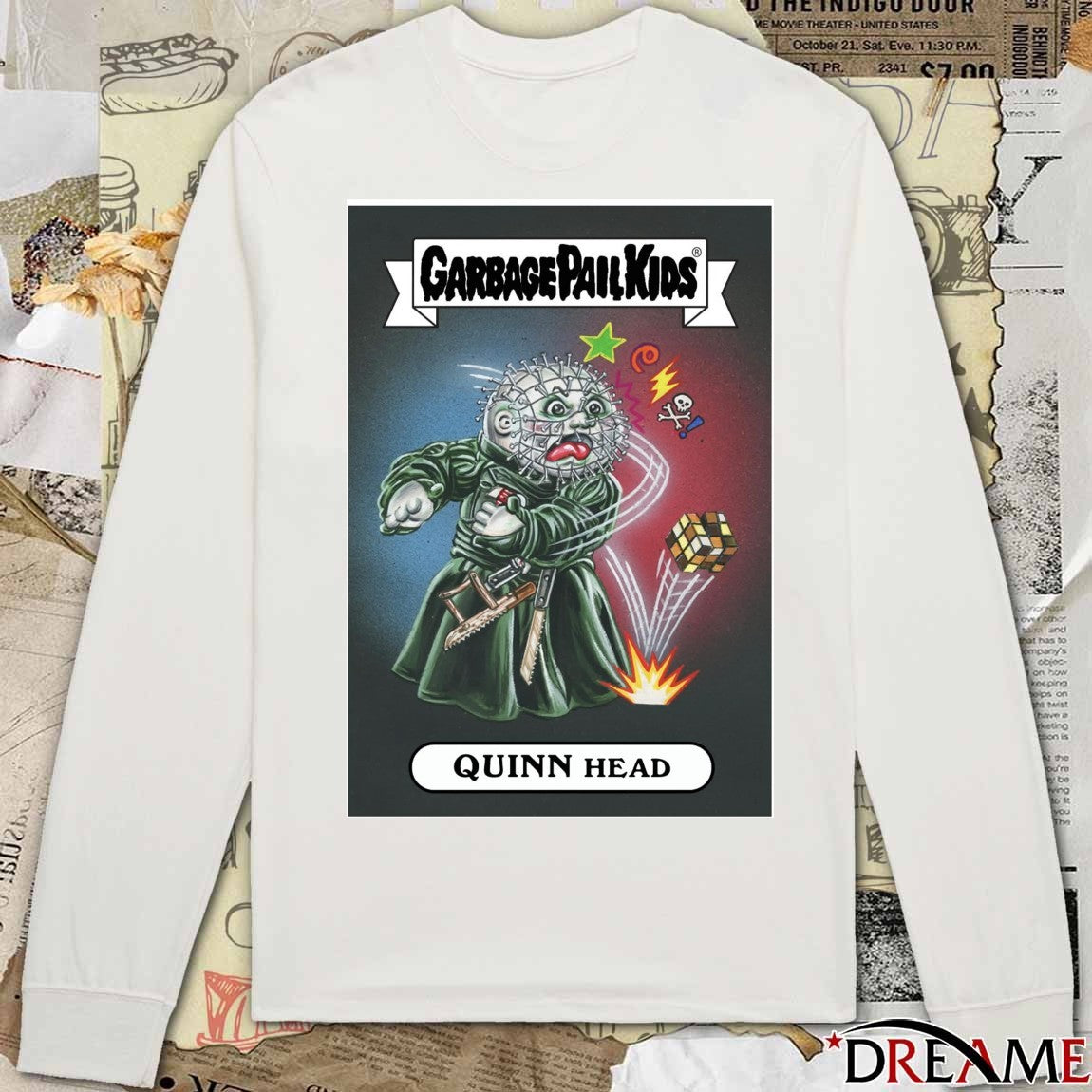 Garbage Pail Kids Hellraiser Pinhead Quinn Head 2025 Topps Card t-shirt