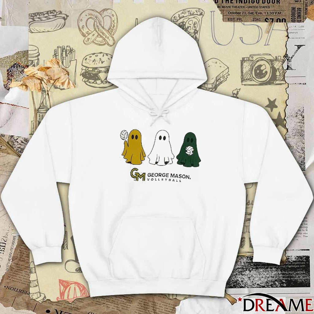 George Mason Athletics Ghost Volleyball Mascot Halloween 2025 t-shirt