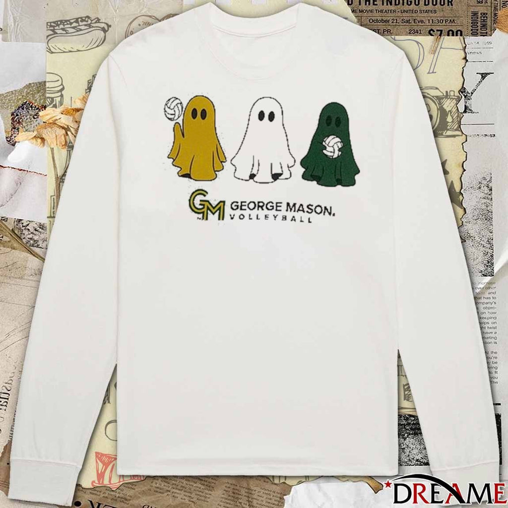 George Mason Athletics Ghost Volleyball Mascot Halloween 2025 t-shirt
