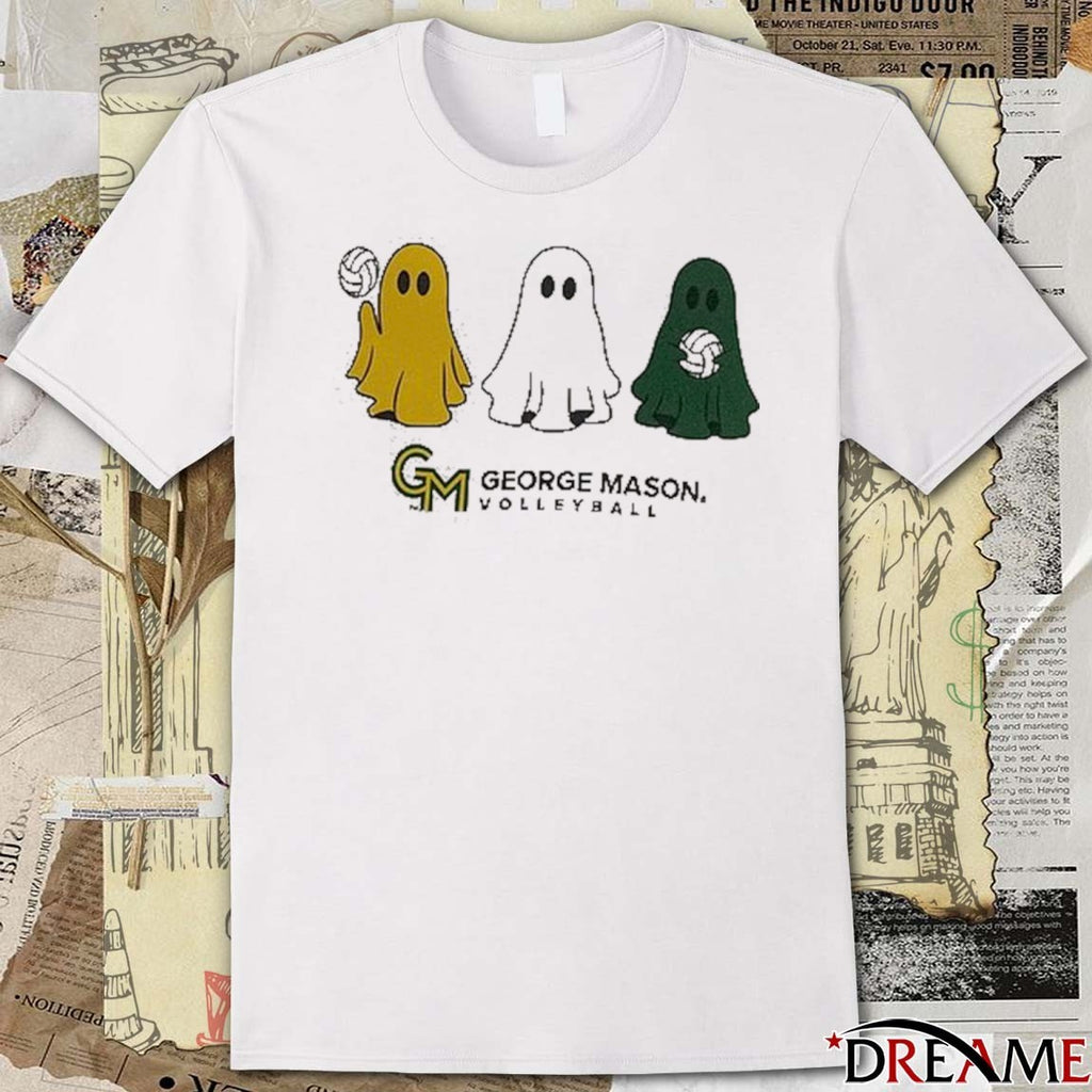 George Mason Athletics Ghost Volleyball Mascot Halloween 2025 t-shirt