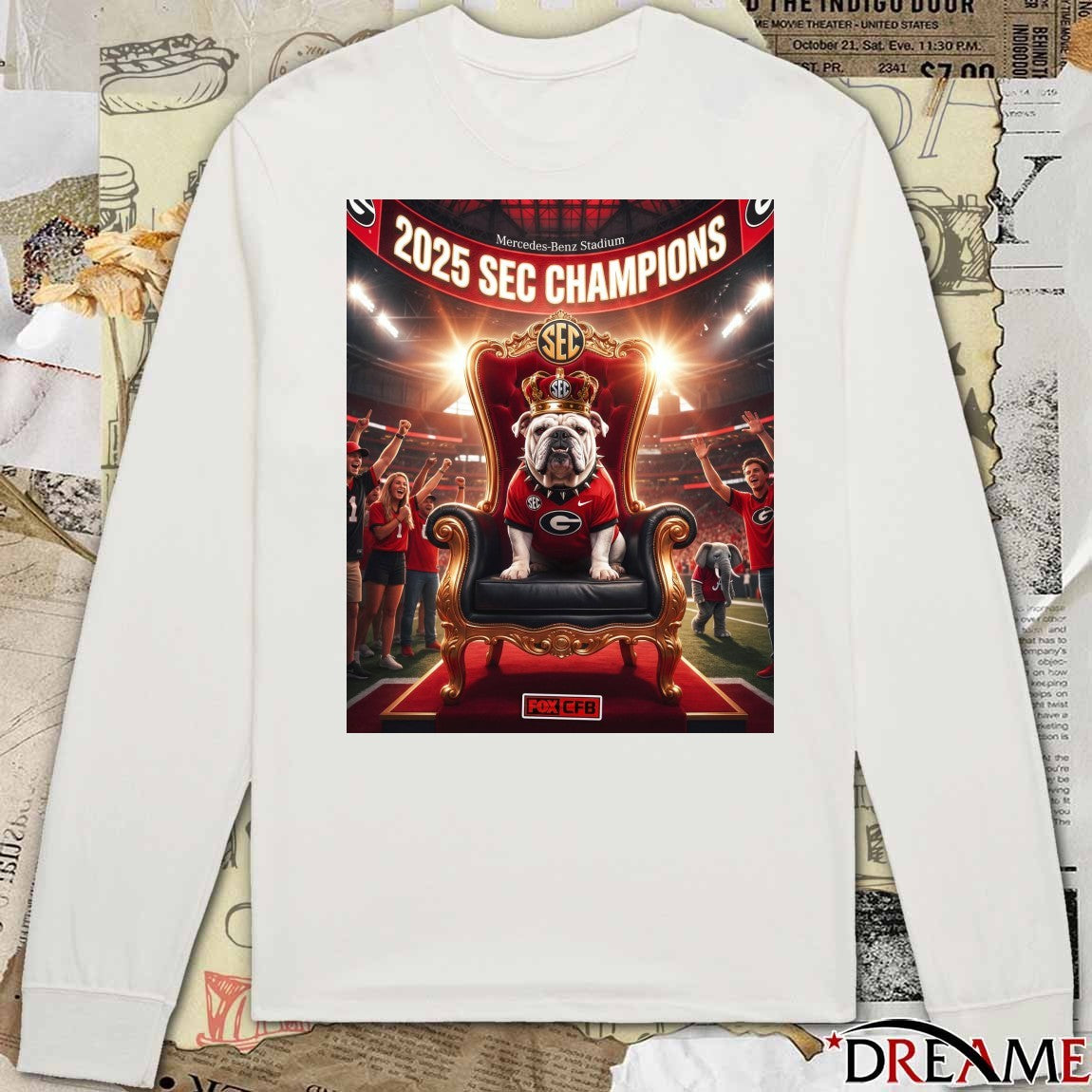 Georgia Bulldogs 2025 SEC Champions Mercedes-Benz Stadium Poster t-shirt