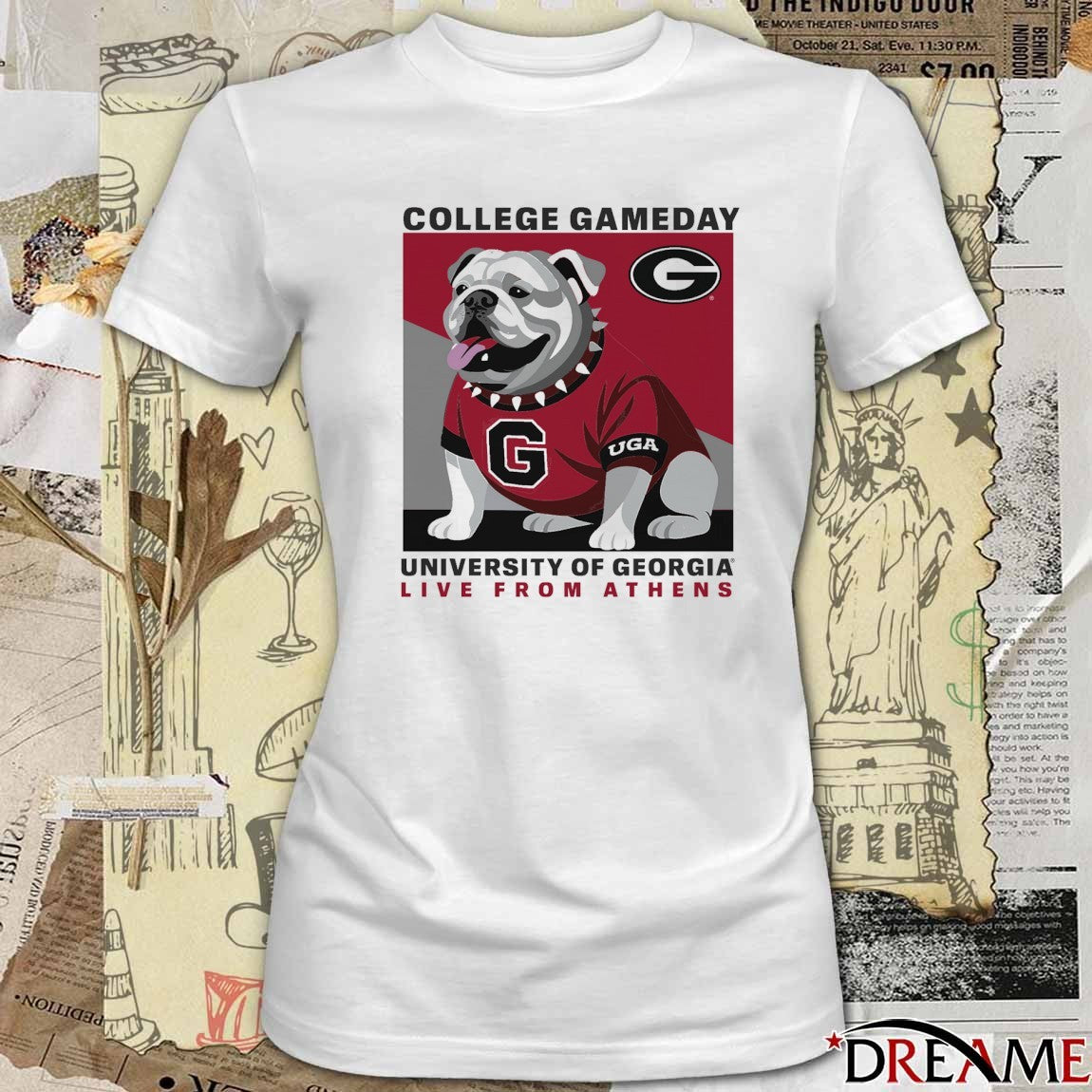 Georgia Bulldogs College GameDay University Of Georgia Live From Athens Mascot t-shirt