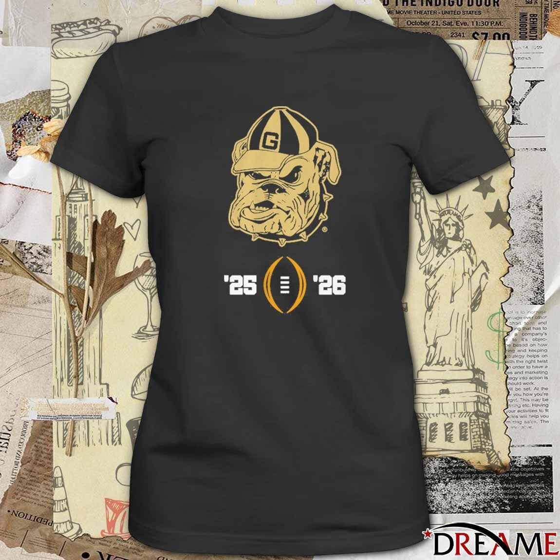 Georgia Bulldogs Football 2025-26 College Football Playoff Mascot t-shirt