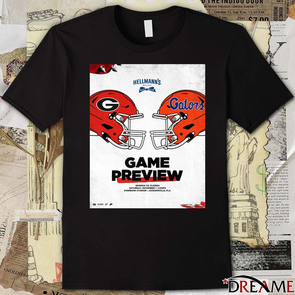 Georgia Bulldogs Vs Florida Gators Game Preview November 1 2025 Everbank Stadium Poster t-shirt