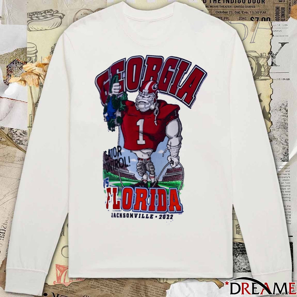 Georgia Bulldogs Vs Florida Gators Jacksonville 2022 Gator Control mascot t-shirt