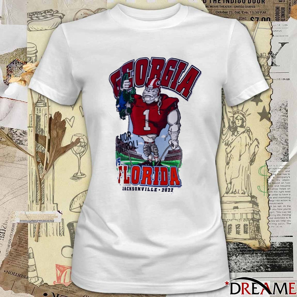 Georgia Bulldogs Vs Florida Gators Jacksonville 2022 Gator Control mascot t-shirt
