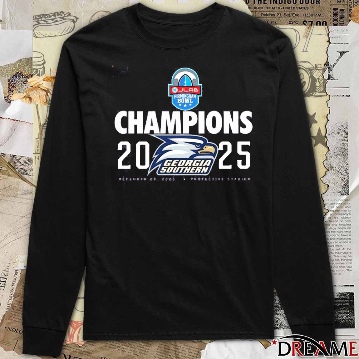Georgia Southern JLAB Birmingham Bowl Champions Dec 29 2025 Protective Stadium t-shirt