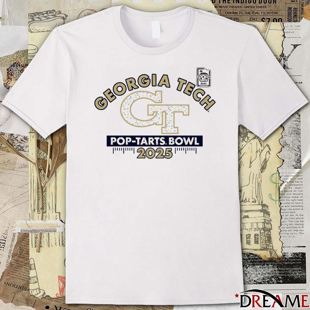 Georgia Tech Yellow Jackets 2025 Pop-Tarts Bowl Sprinkle Logo t-shirt