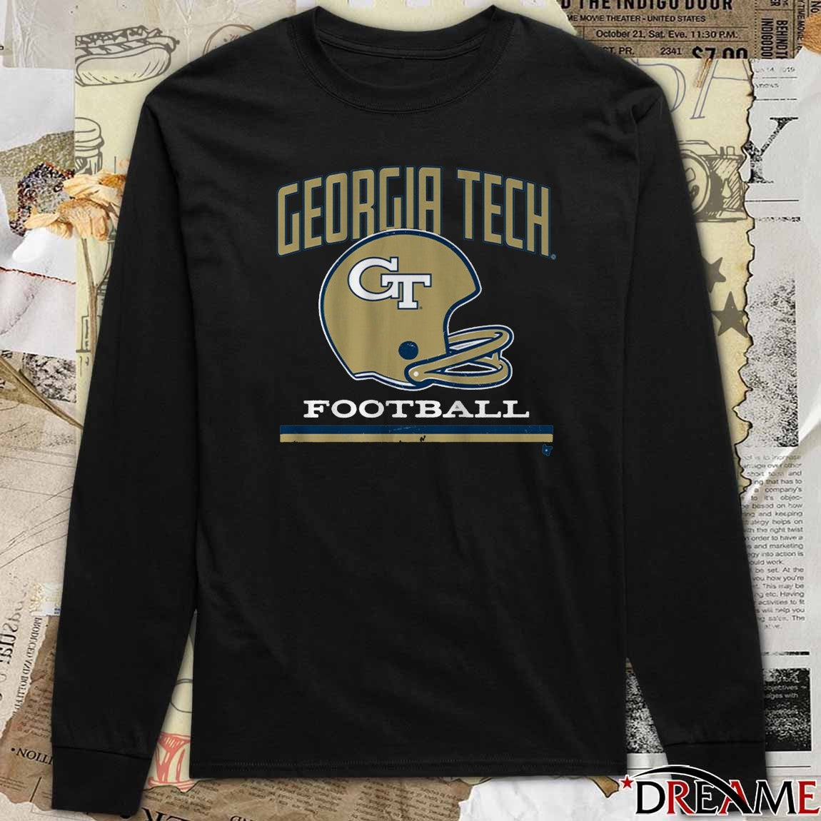 Georgia Tech Yellow Jackets NCAA Football Vintage Helmet t-shirt