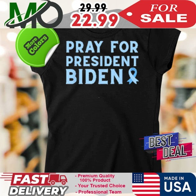 God Bless Biden Prayers Prostate Cancer Awareness Ribbon Shirt